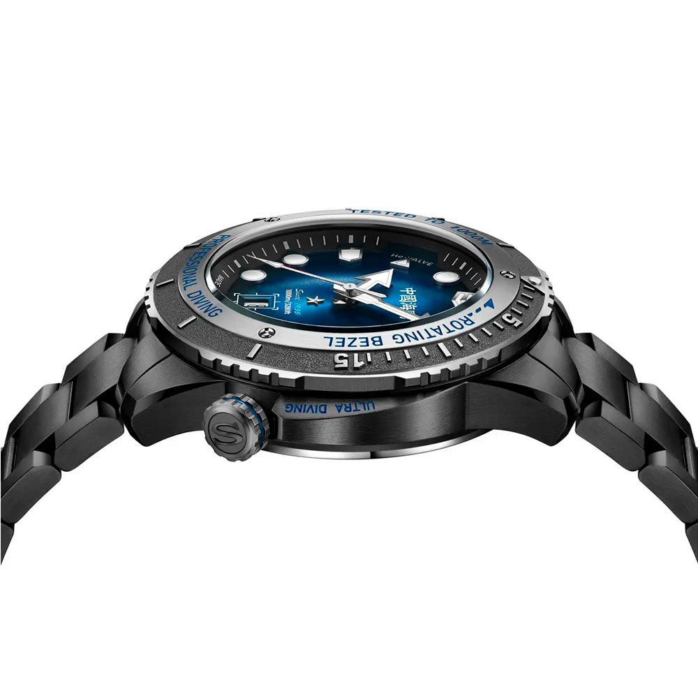 Reloj Sea-Gull Deep Sea 816.37.1217H Automático Divers 1000mt Negro 45mm