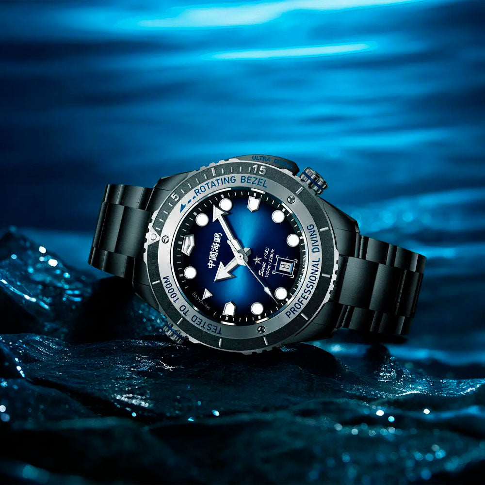 Reloj Sea-Gull Deep Sea 816.37.1217H Automático Divers 1000mt Negro 45mm