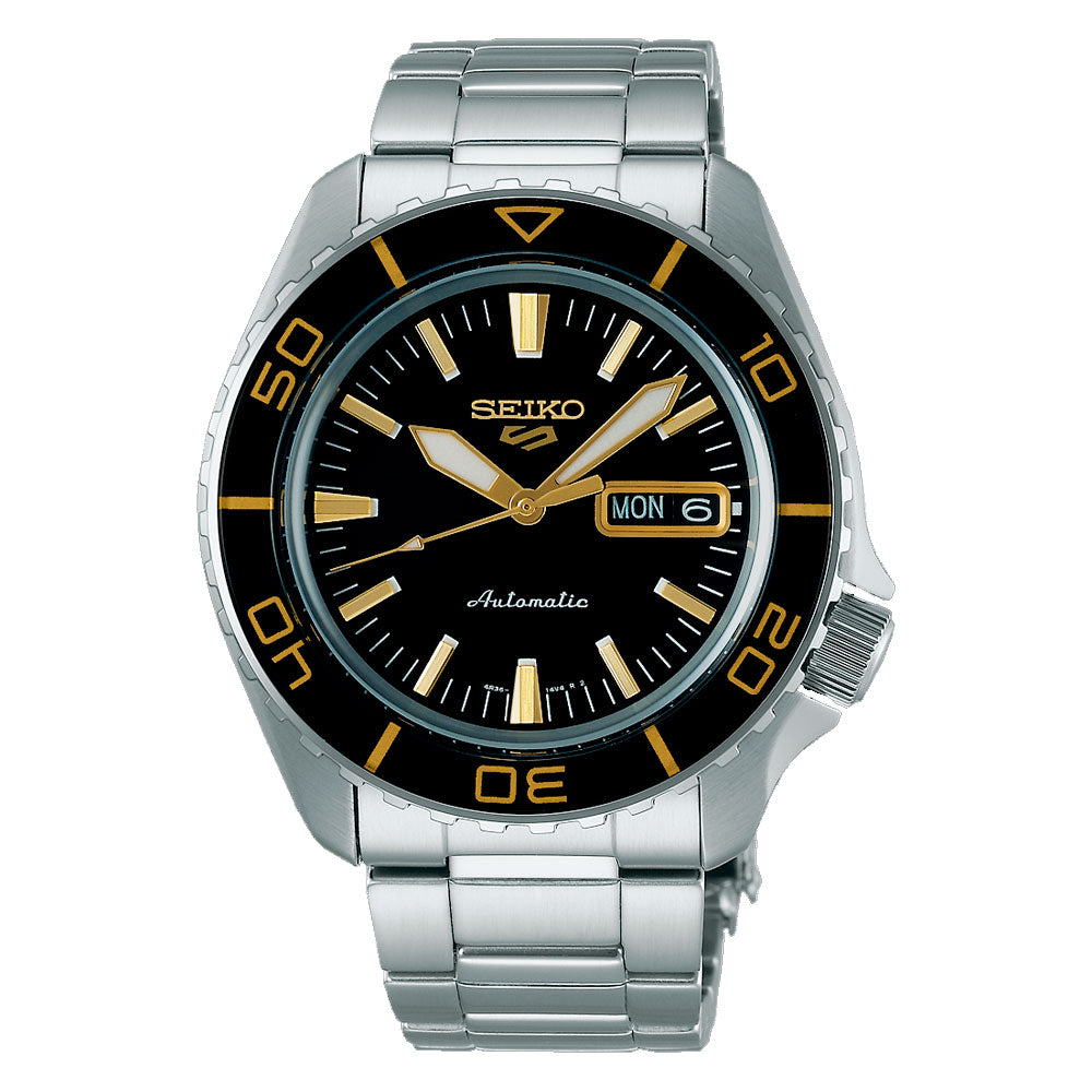 Reloj Seiko Análogo Automático SRPK99K1 Negro y Dorado 42,5mm