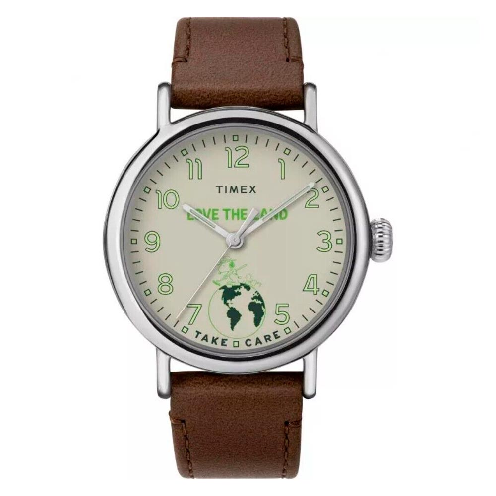 Reloj Timex Standard TW2V32800 Peanuts Love the Land Indiglo Correa de Cuero 40mm