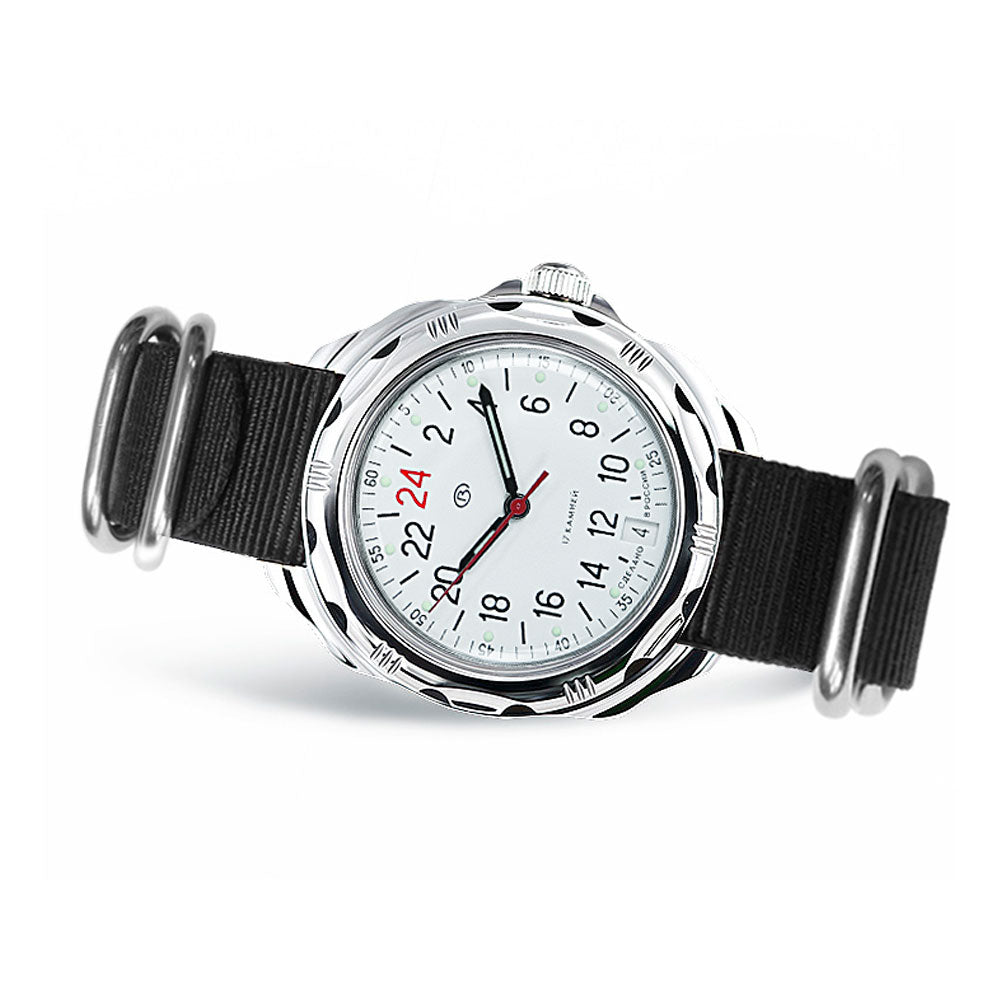 Reloj Vostok Komandirskie 21118B 24 horas A Cuerda Made in Russia 40mm