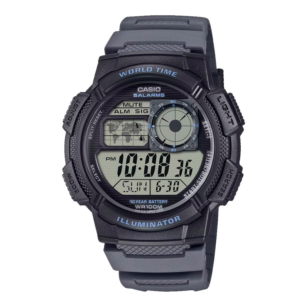 Reloj World Time Casio Vintage AE-1000W-8AV Gris