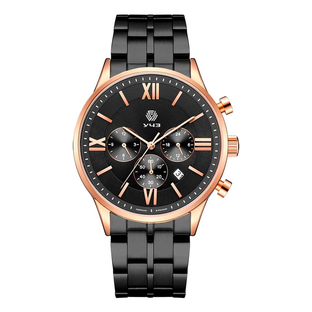 Reloj УЧЗ 1516A14B2 Uglich Chronograph Made in Russia 43mm