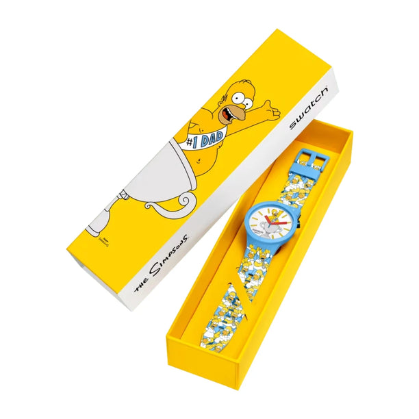 Reloj Swatch x The Simpsons SB05Z100 Homero 47mm