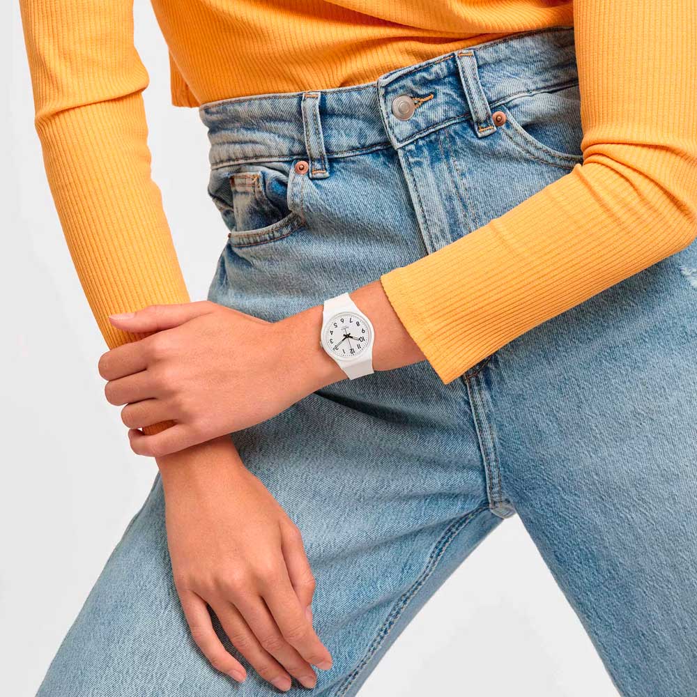 Reloj Swatch SO28W107-S14 JUST WHITE SOFT 34mm