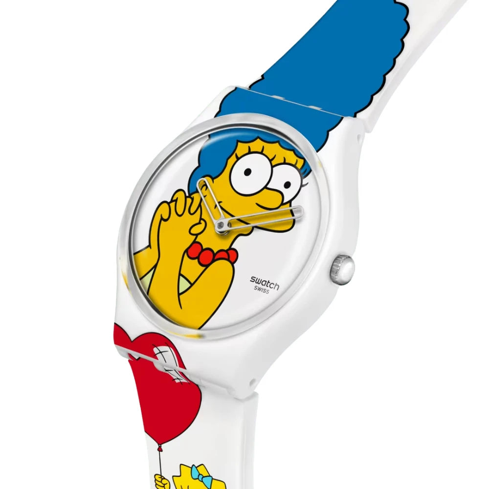 Reloj Swatch Best. Mom. Ever.  SO28Z116 Simpsons Marge 34mm