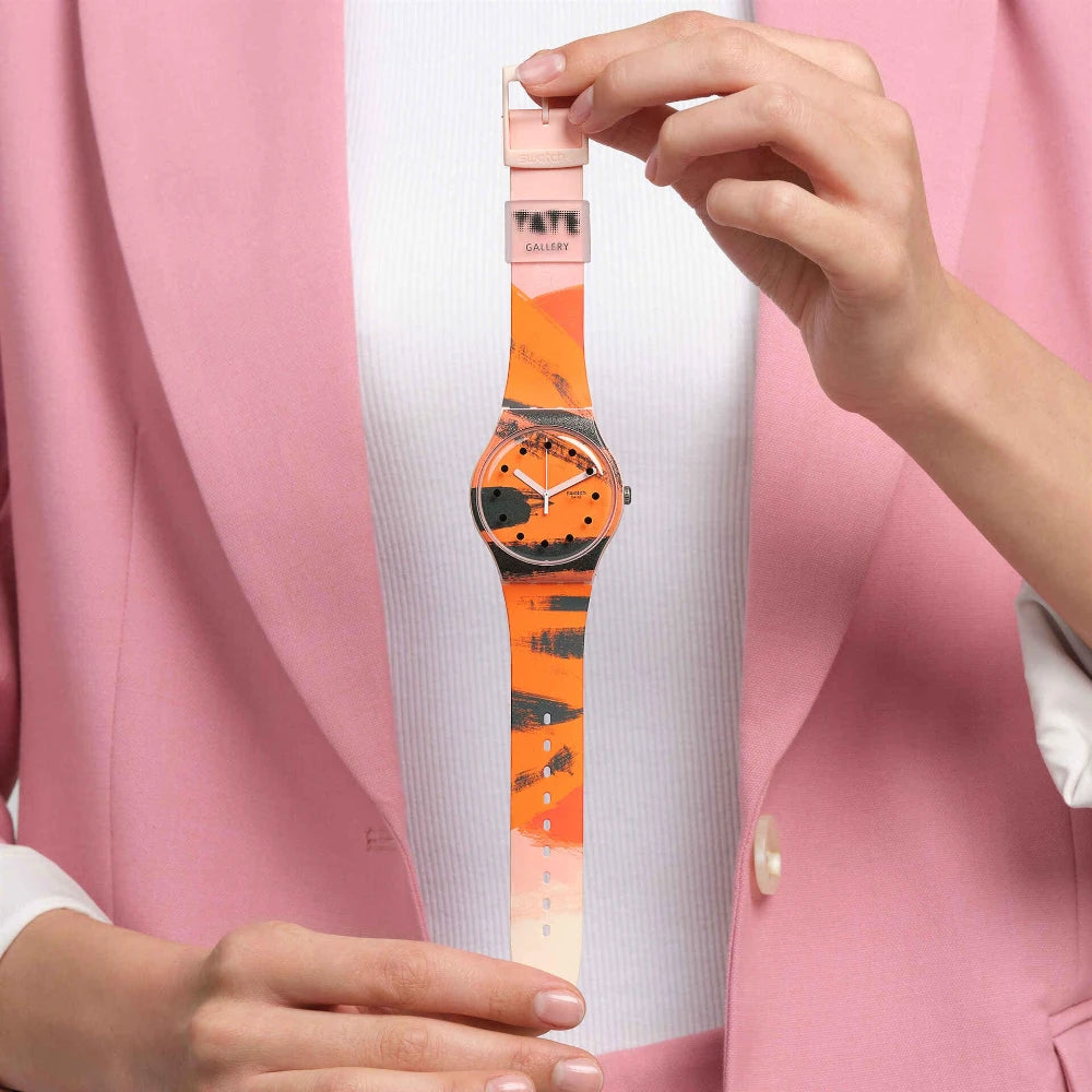 Reloj Swatch Orange And Red On Pink SUOZ362 41mm