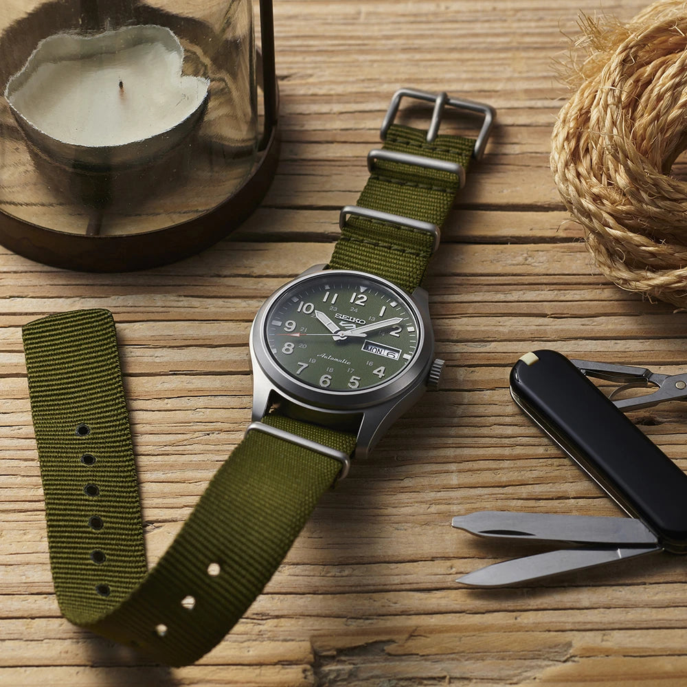 Reloj Seiko 5 Análogo Automático SRPG33 Metálico 39,4mm Field Made In Japan