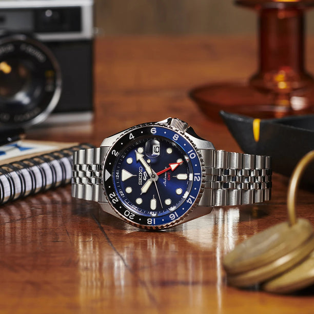 Reloj Seiko 5 GMT Automático SSK003 Metálico Made in Japan 42,5mm
