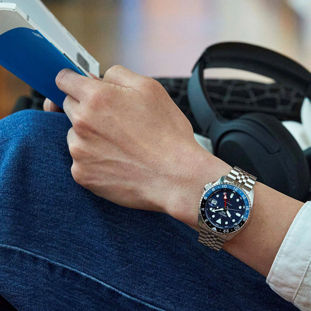 Reloj Seiko 5 GMT Automático SSK003 Metálico Made in Japan 42,5mm