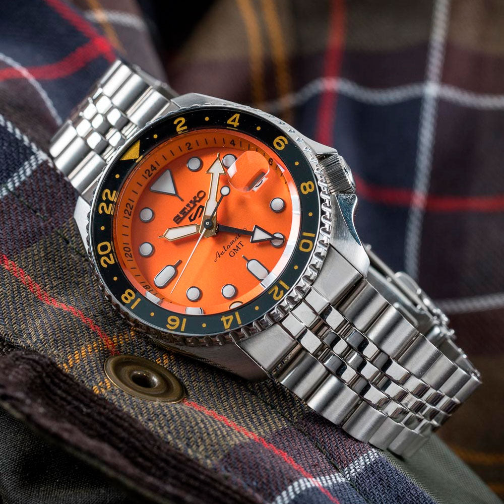 Reloj Seiko 5 GMT Automático SSK005 Metálico Made in Japan 42,5mm