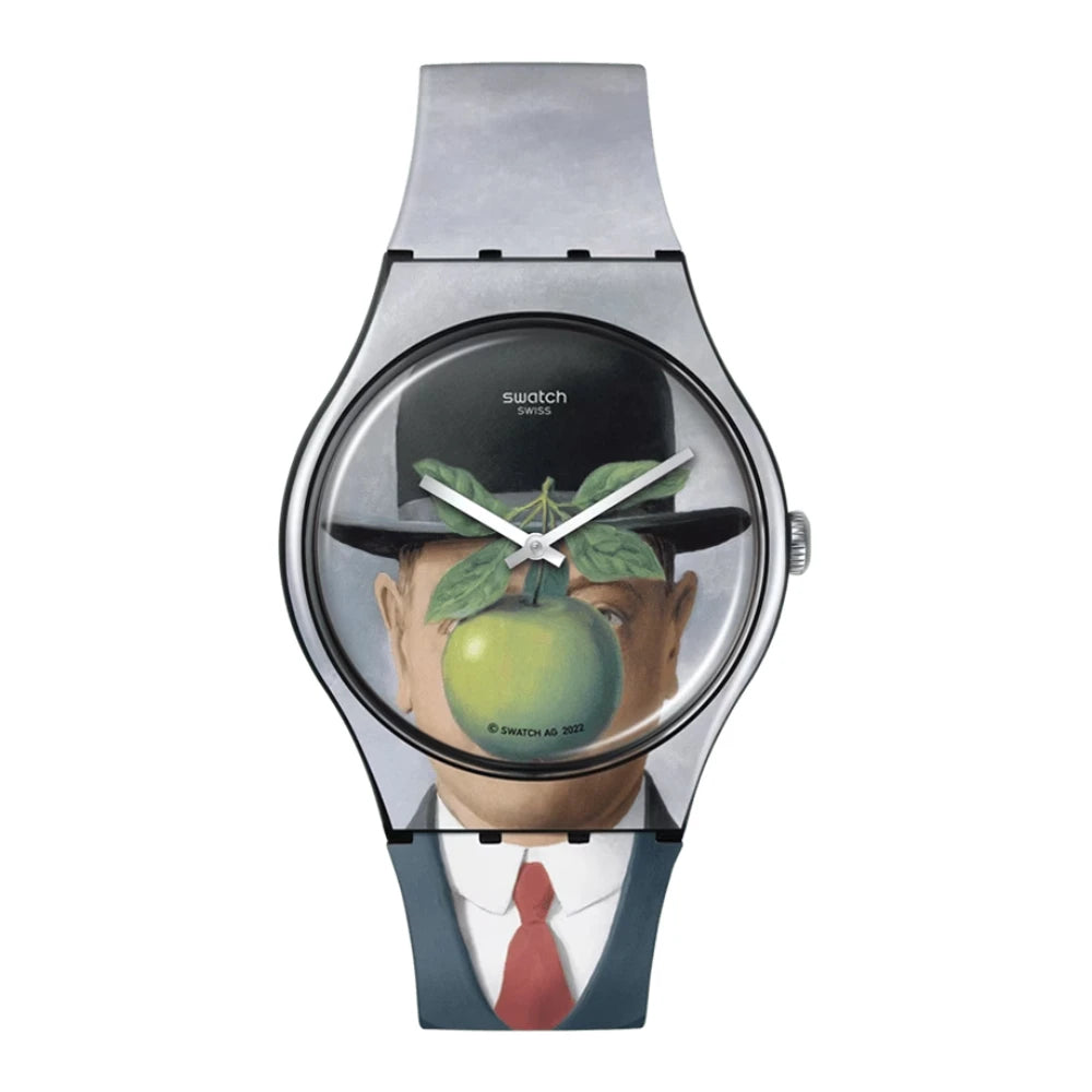 Reloj Swatch La Fils De L'Homme SUOZ350 Rene Magritte 41mm