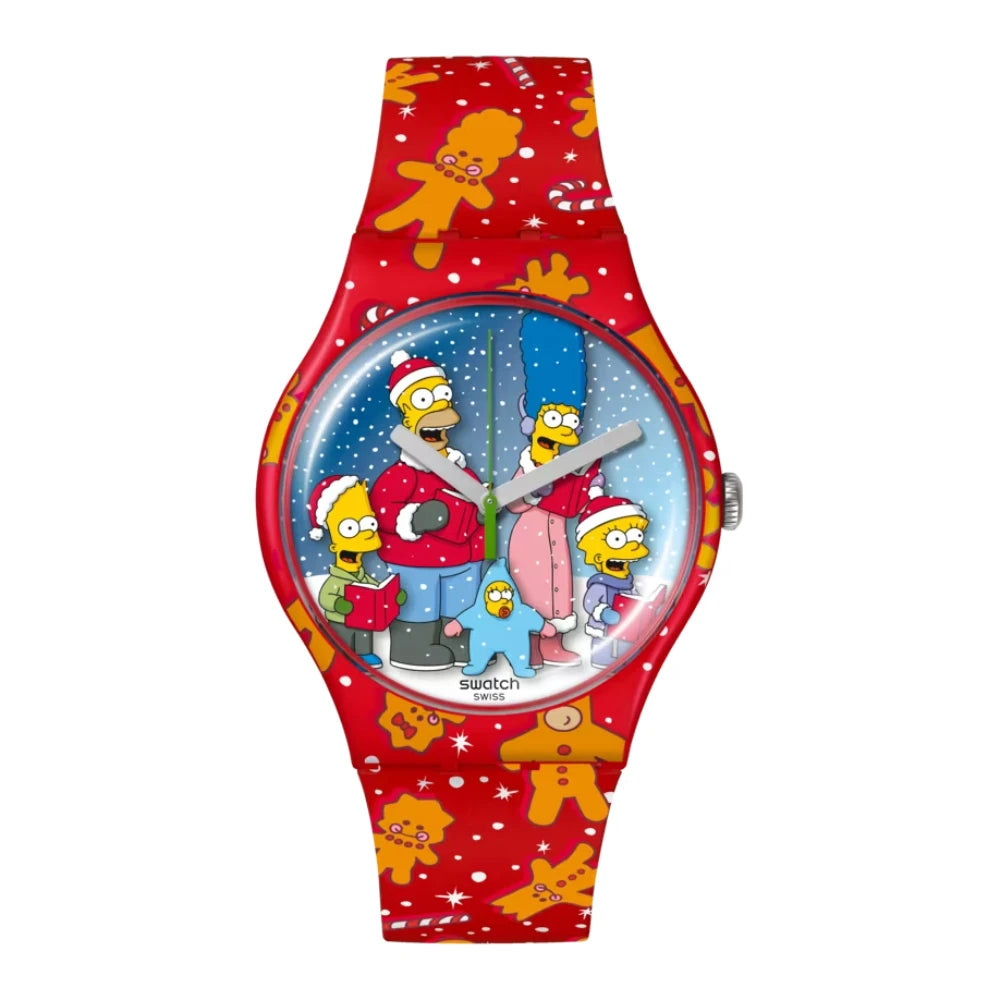 Reloj Swatch Simpsons SUOZ361 Simpsons Navidad 47mm