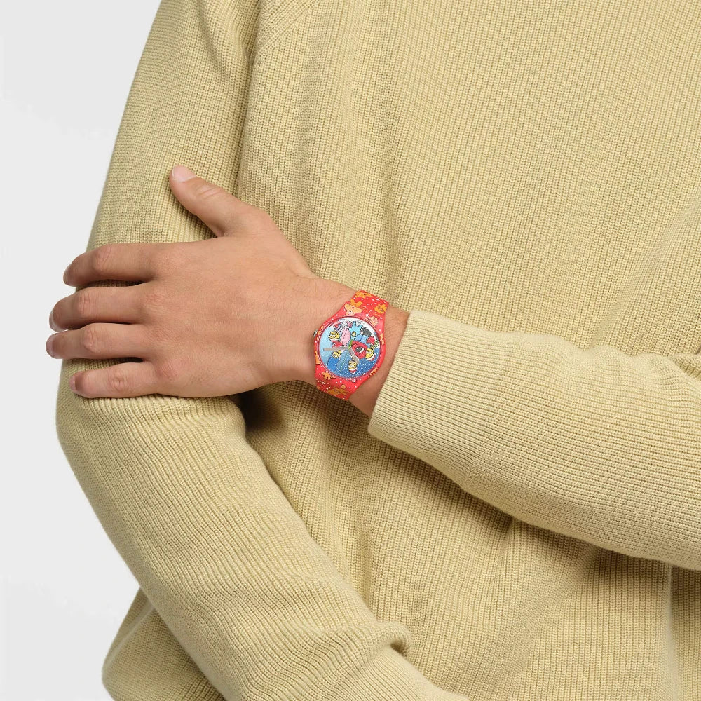 Reloj Swatch Simpsons SUOZ361 Simpsons Navidad 47mm