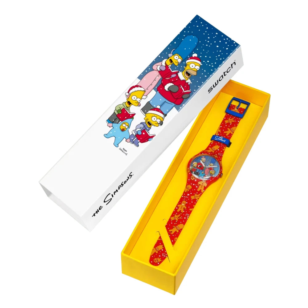 Reloj Swatch Simpsons SUOZ361 Simpsons Navidad 47mm