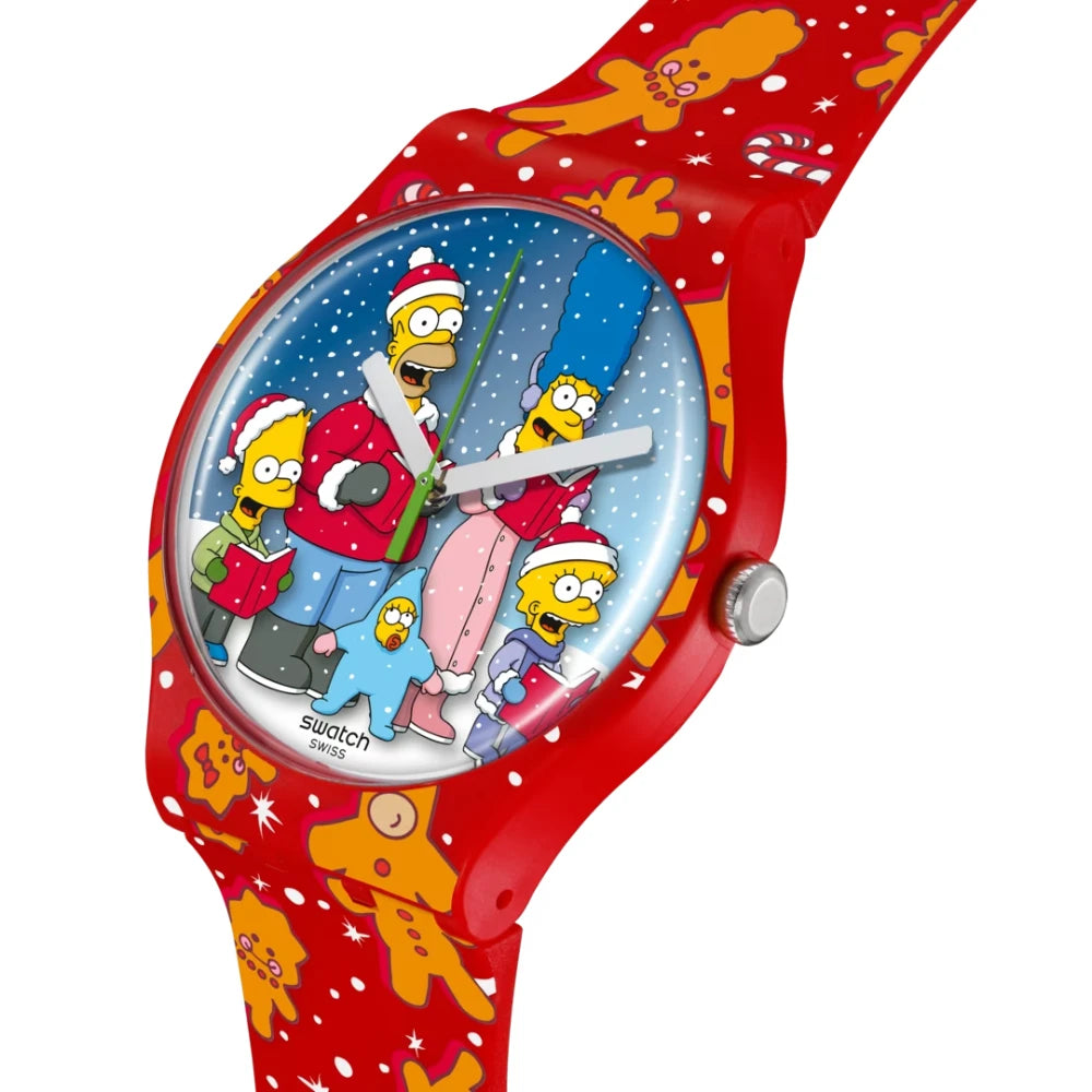 Reloj Swatch Simpsons SUOZ361 Simpsons Navidad 47mm