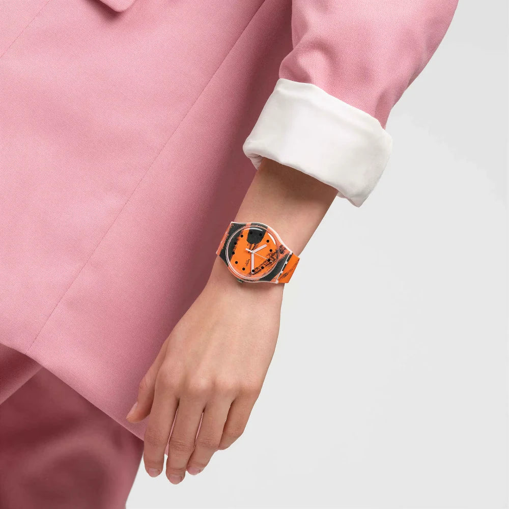 Reloj Swatch Orange And Red On Pink SUOZ362 41mm
