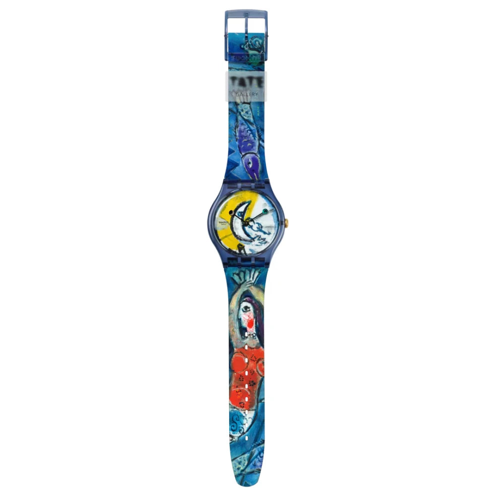 Reloj Swatch Chagall's Blue Circus SUOZ365 41mm