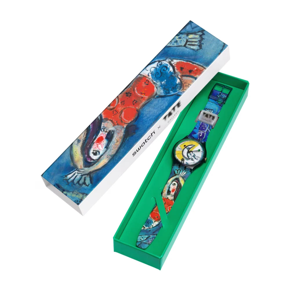 Reloj Swatch Chagall's Blue Circus SUOZ365 41mm