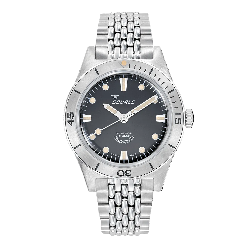 Reloj de buceo Squale SUPERSSBK.AC Negro 38 mm