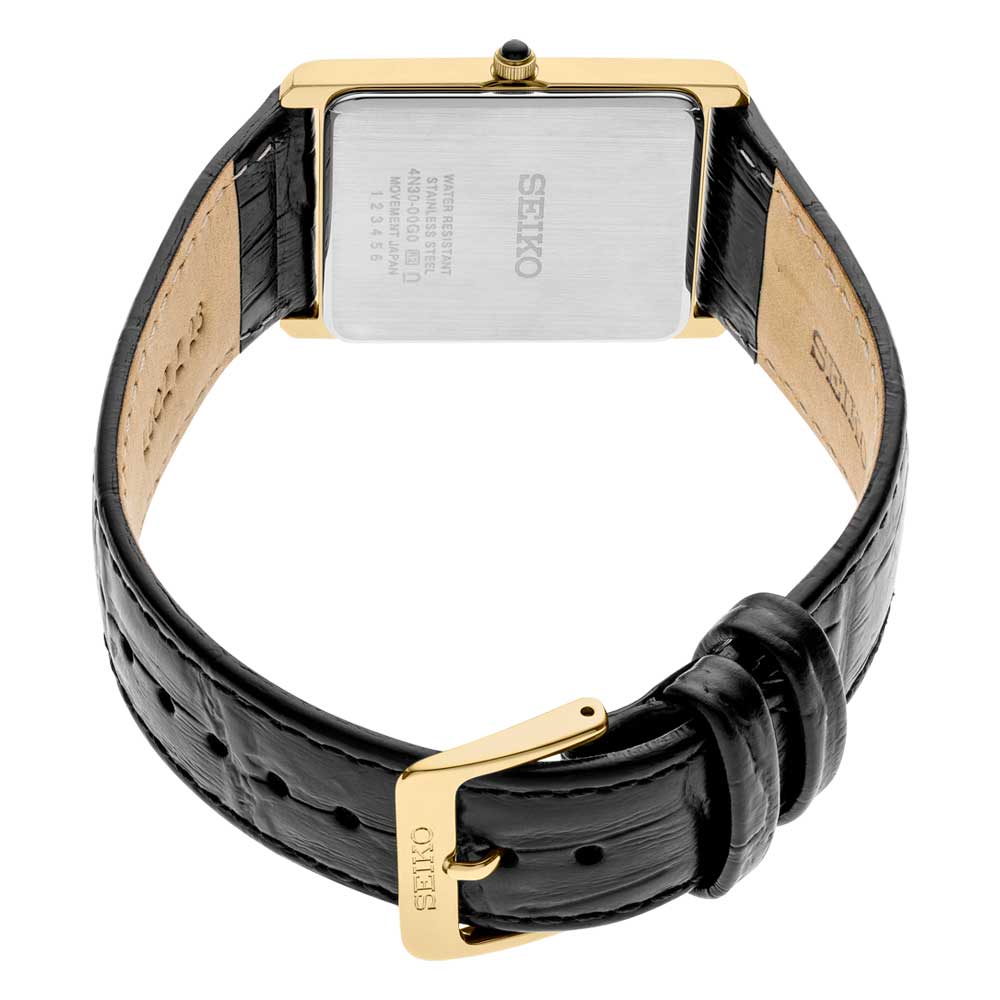 Reloj Seiko Tank Essentials SWR052 Blanco Dorado
