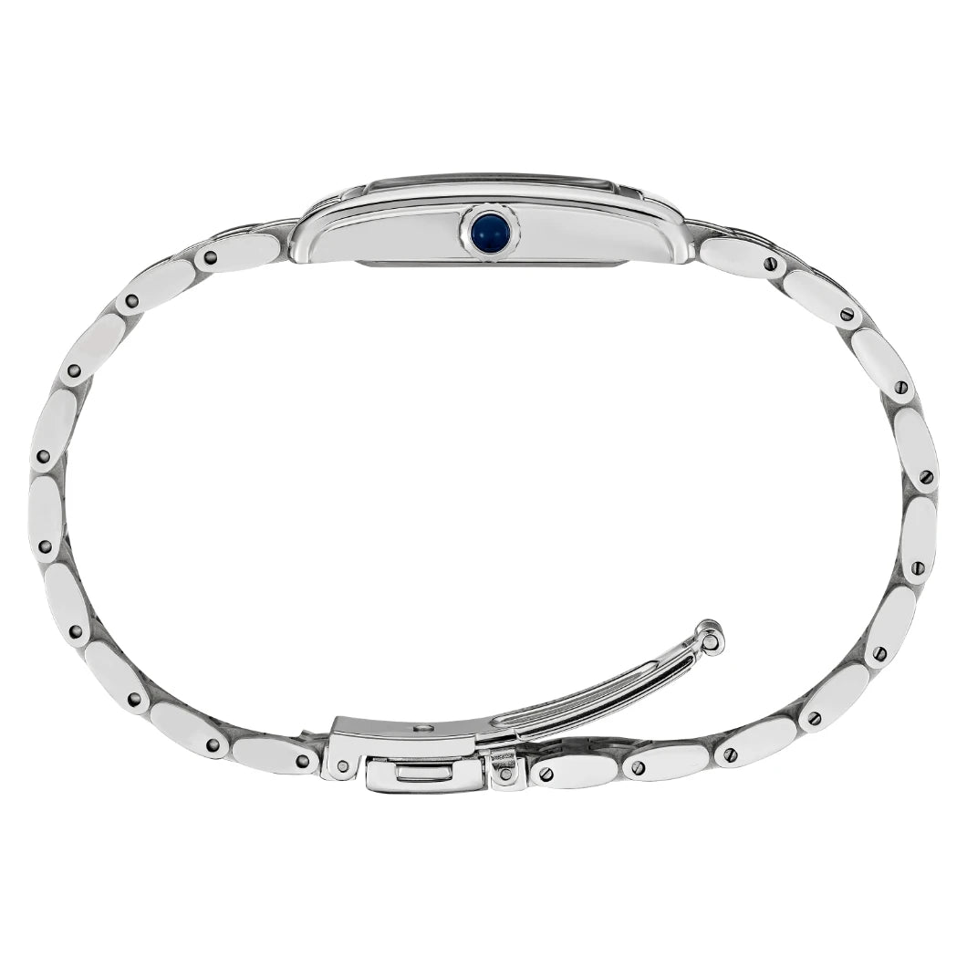 Reloj Seiko Tank SWR083 Cuarzo Plateado Correa de Acero