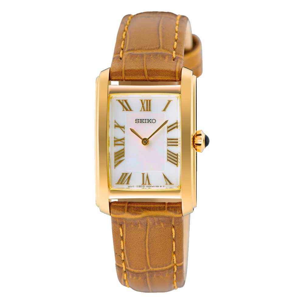 Reloj Seiko Tank Essentials SWR100 Dorado Made in Japan Mini