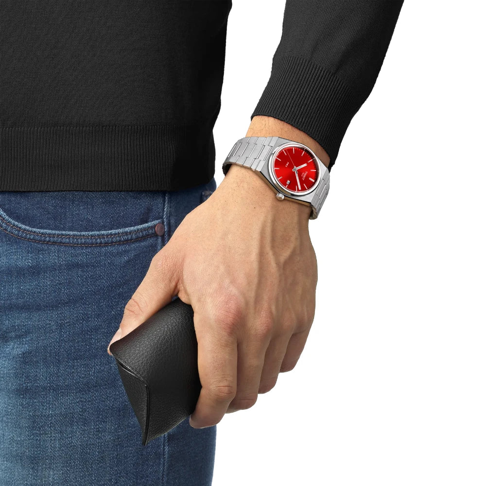 Reloj Tissot PRX T137.410.11.421.00 Quartz 40mm Rojo