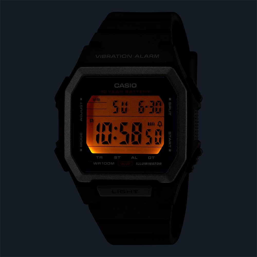 Reloj Casio Vintage Vibration Alarm W-738H-1A 10 Años de Batería
