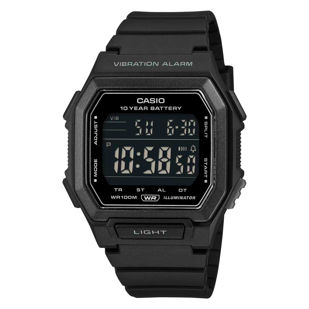 Reloj Casio Vintage Vibration Alarm W-738H-1B 10 Años de Batería