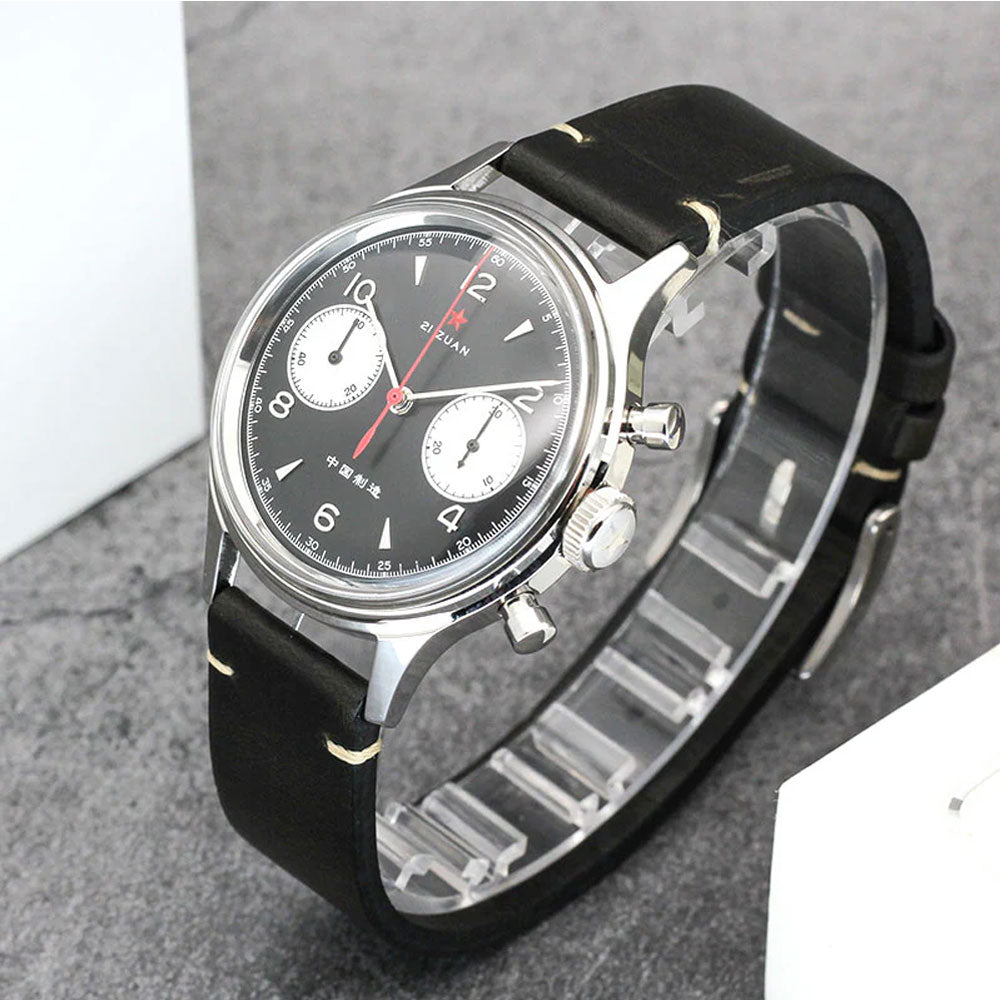 Reloj Red Star Seagull 1963 Black Panda Dial 6345G-B 38mm