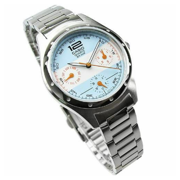 Reloj Casio Argentino LTF-300D-2A Plateado Dial Albiceleste NOS