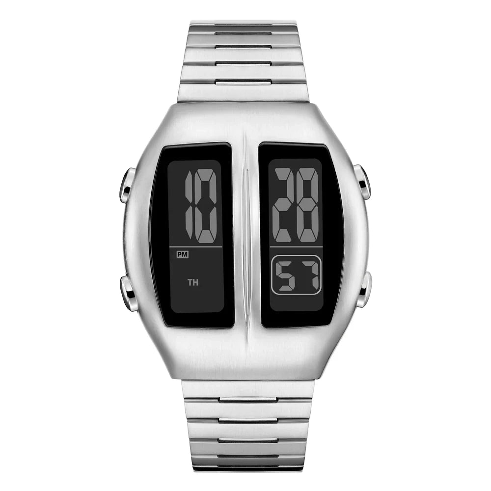 Reloj Benly Design Retro-Flip Silver LCD
