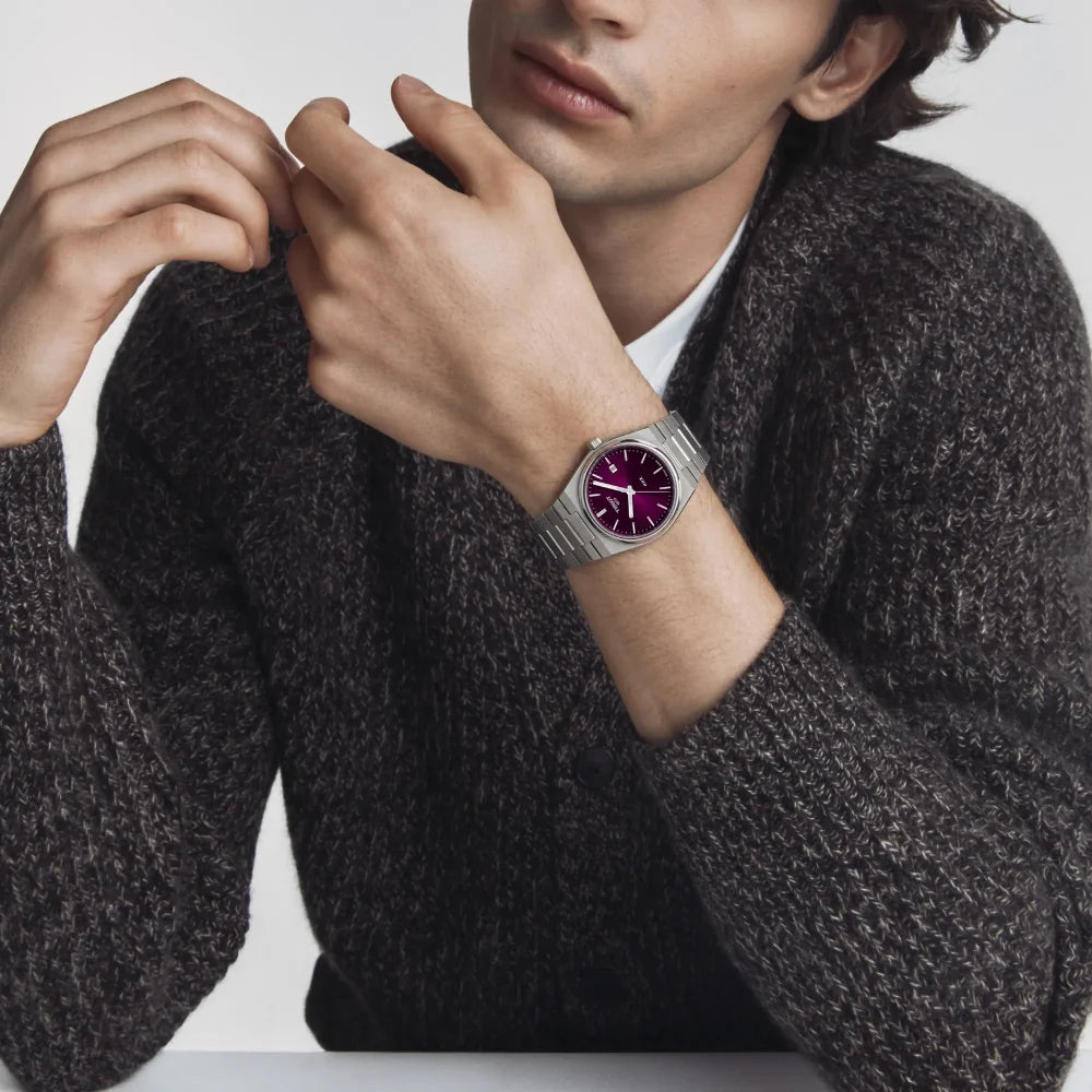 Reloj Tissot PRX T137.410.11.401.00 Quartz 40mm Morado