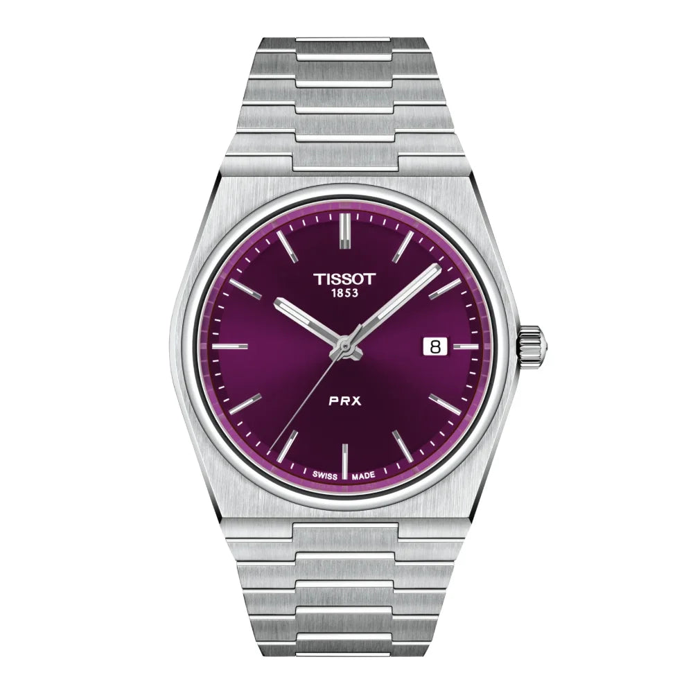 Reloj Tissot PRX T137.410.11.401.00 Quartz 40mm Morado