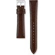 Correa de Cuero Seiko DAF1R 18mm Café oscuro Hebilla Plateada