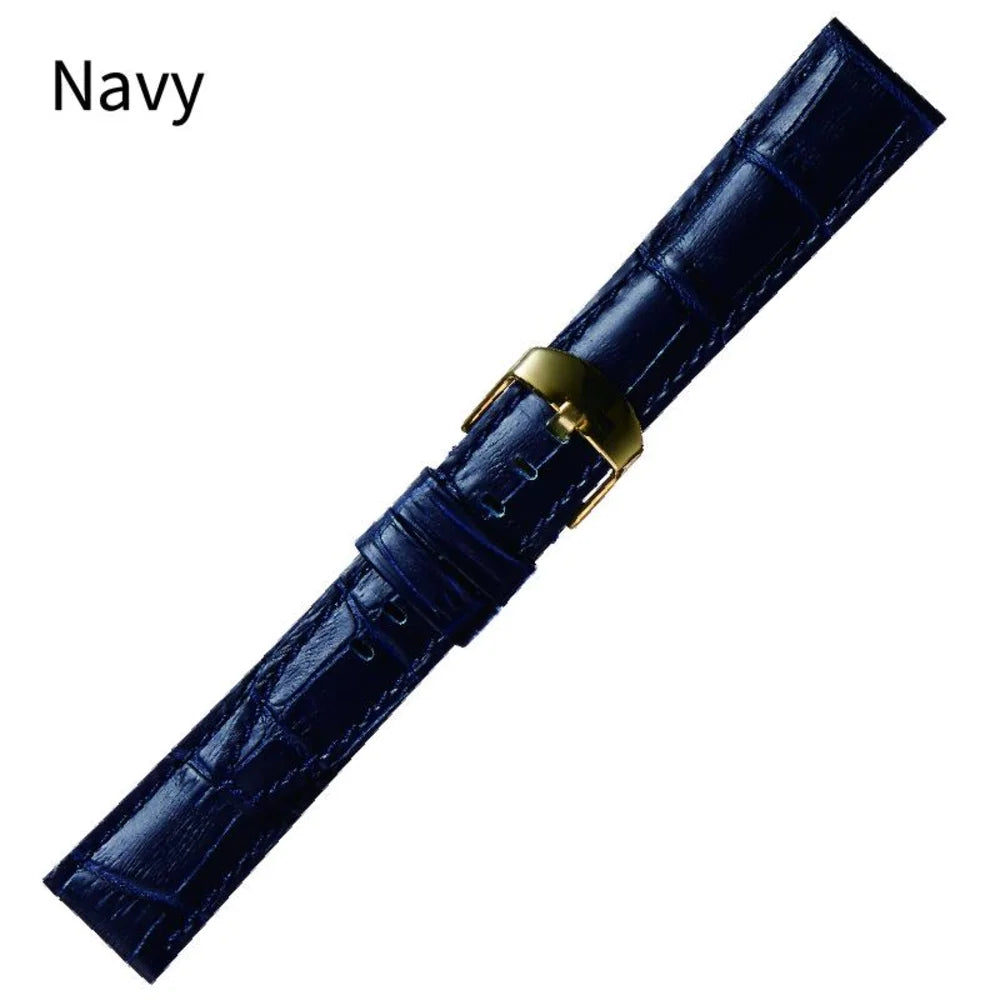 Correa de Cuero Bambi BKE112D Azul Negro