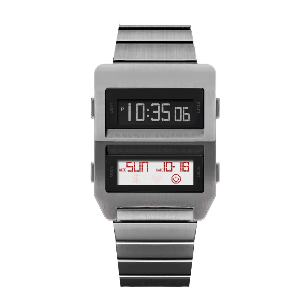 Reloj Benly Design Retro-Matrix Silver LCD