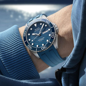 Reloj Mido Automatic M042.430.17.041.00 Ocean Star 200C Swiss Made Azul