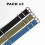 Pack 3 Correas Nato Dando La Hora (Precio Cyber)