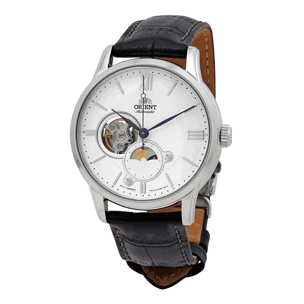 Reloj Orient Automatic RA-AS0011S30B Open Heart Cuero 42 mm