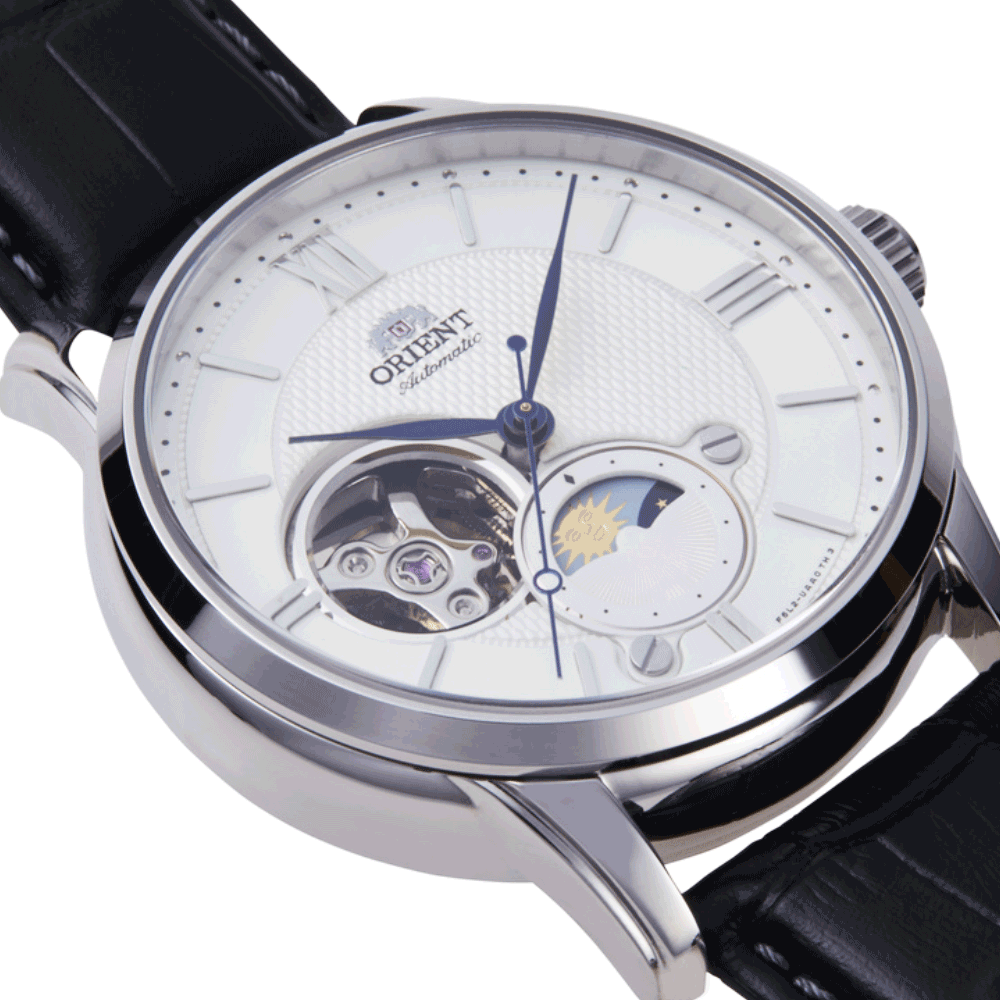 Reloj Orient Automatic RA-AS0011S30B Open Heart Cuero 42 mm