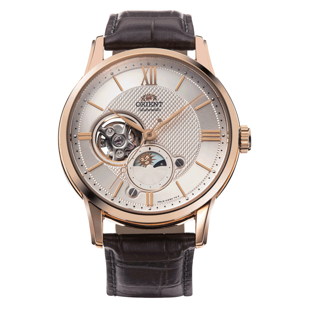 Reloj Orient Automatic RA-AS0009S30B Open Heart Cuero 42 mm