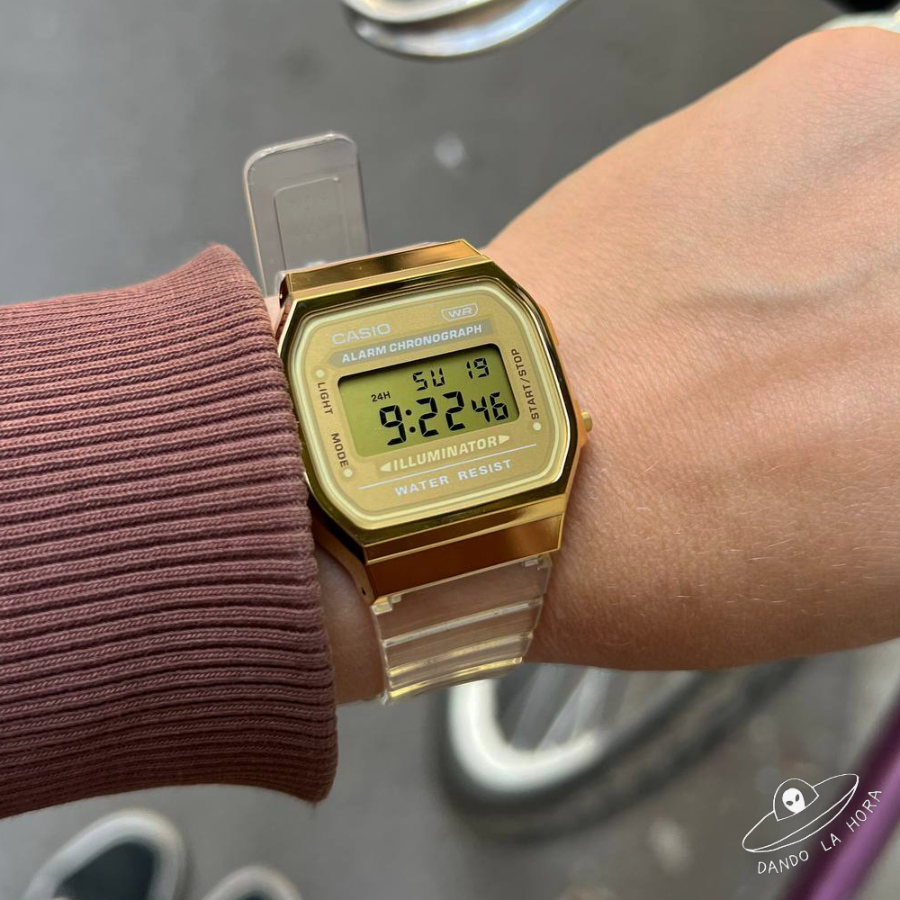 Reloj Casio Vintage A168XESG-9ADF Transparente Dorado