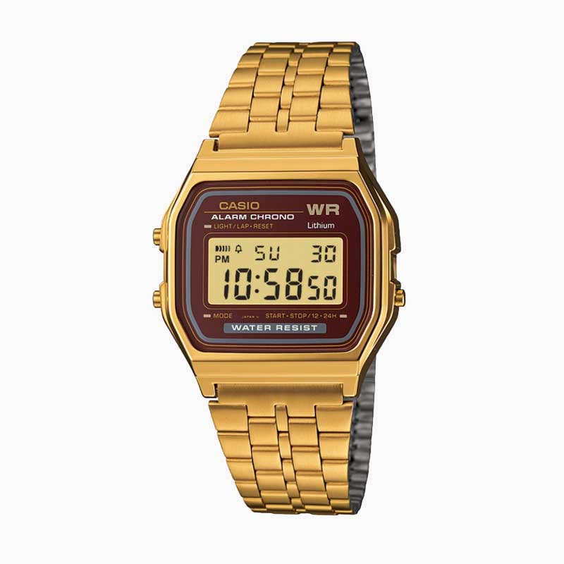 Reloj Vintage Casio A159WGEA-5DF Digital Metálico Granate/Dorado