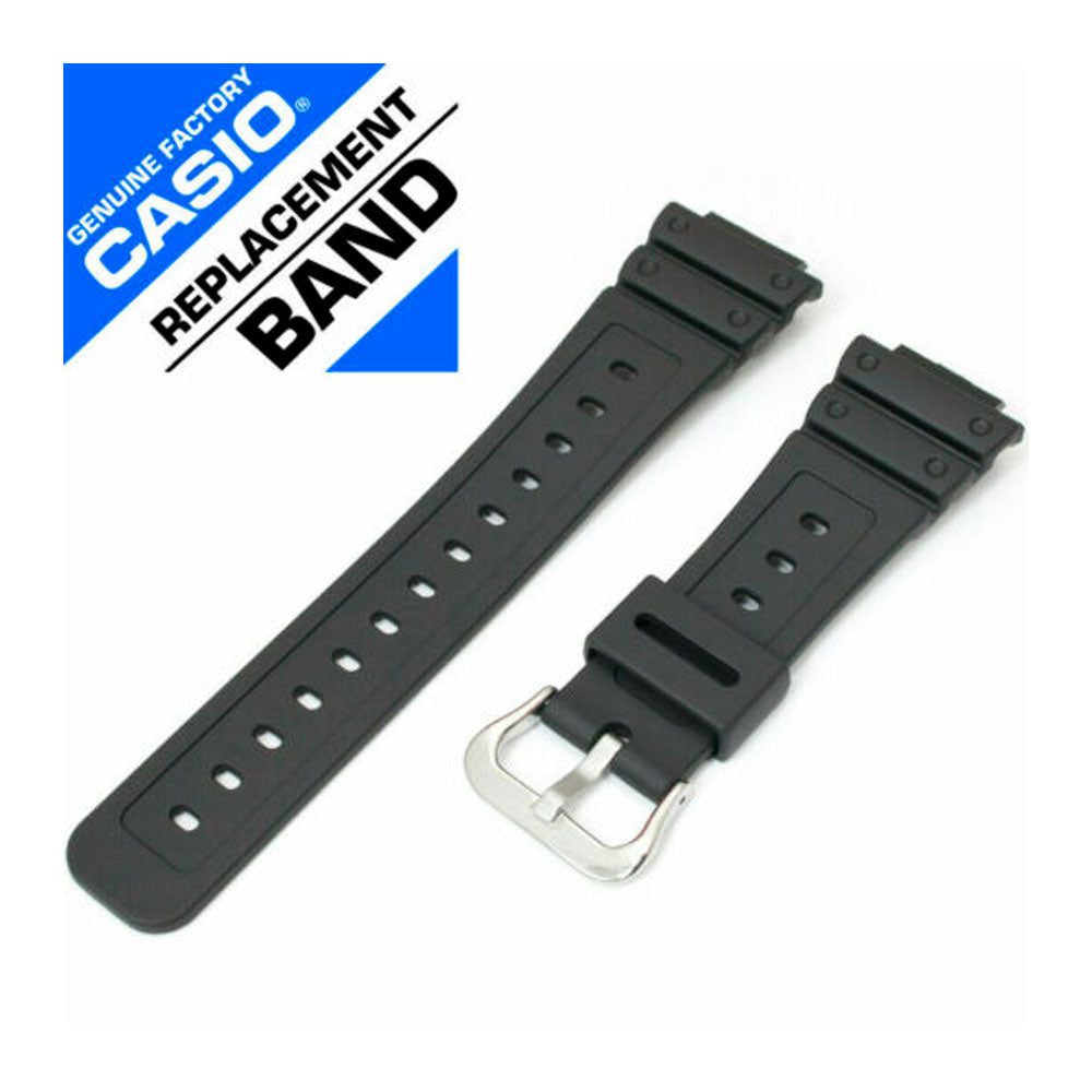 Cinturino Originale Casio In Gomma Nero 16/26 Mm – Modello 10512401, Made In Japan