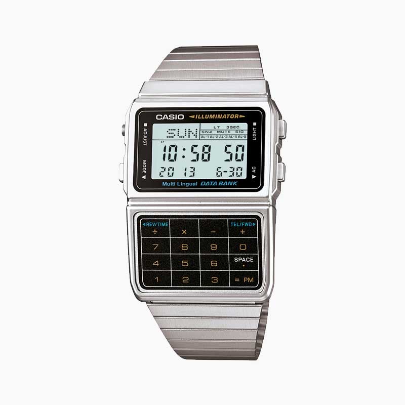Reloj Calculadora Databank Casio Vintage DBC-611-1DF Plateado - Dando la  Hora - Dando La Hora