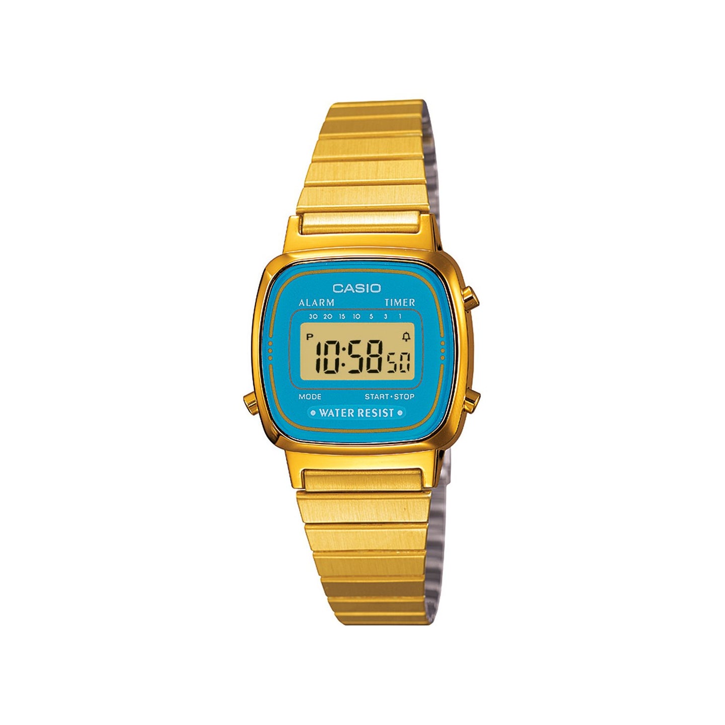 Reloj Vintage Casio LA670WGA-2DF Digital Metálico Calipso/Dorado