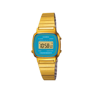 Reloj Vintage Casio LA670WGA-2DF Digital Metálico Calipso/Dorado