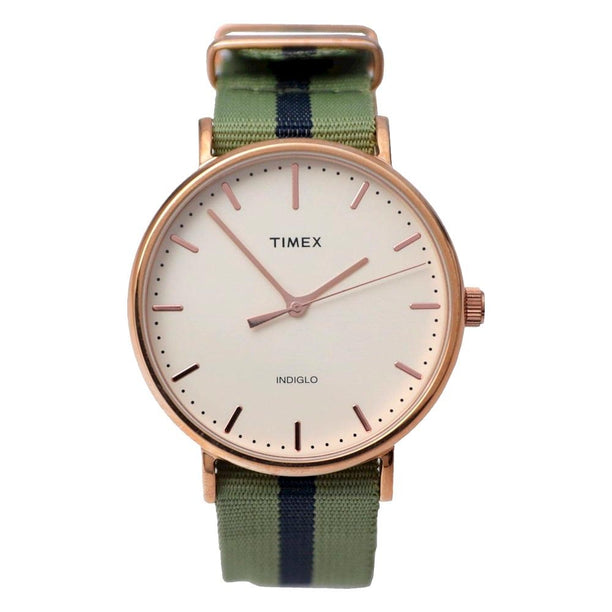 Reloj Análogo Timex ABT526 Fairfiel Indiglo Correa NATO 41mm